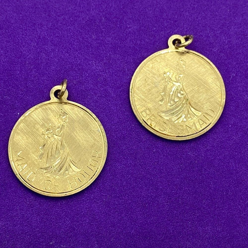 💛 Vintage 12k GF Maid of Honor & Bridesmaid Charm/Pendant Gift